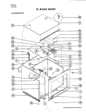 BODY (LOWER) Diagram and Parts List for W224  Jenn-Air Microwave Oven Combo