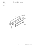 ACCESS PANEL Diagram and Parts List for S121  Jenn-Air Range