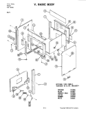 BODY Diagram and Parts List for S121  Jenn-Air Range