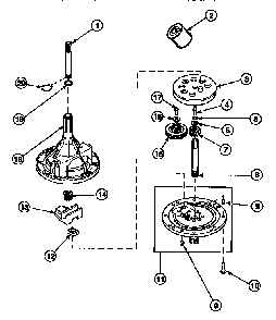 34526p Transmission Assembly Diagram and Parts List for LW8363W2 PLW8363W2B Amana Washer