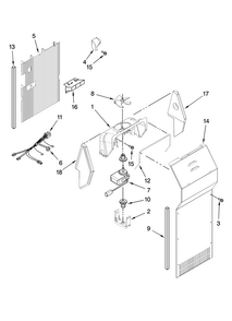 Air Flow Parts, Optional Parts Diagram and Parts List for MSD2542VEU01  Maytag Refrigerator