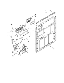 Inner Door Parts Diagram and Parts List for MDB4630AWS1  Maytag Dishwasher