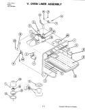 OVEN LINER ASSEMBLY (D140 - C) Diagram and Parts List for D140-C  Jenn-Air Range