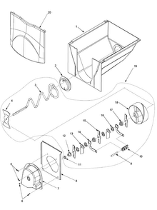 Ice Bucket Assy Diagram and Parts List for XRSS264BW-PXRSS264BW0  Amana Refrigerator