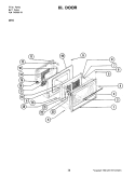 DOOR Diagram and Parts List for W241  Jenn-Air Wall Oven