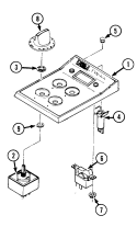 ESCUTCHEON ASSEMBLY Diagram and Parts List for C222  Jenn-Air Cooktop