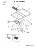TOP ASSEMBLY Diagram and Parts List for C222  Jenn-Air Cooktop
