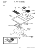 Part Location Diagram of 704101 Whirlpool Top Panel