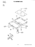 BURNER BOX Diagram and Parts List for C203-C  Jenn-Air Cooktop
