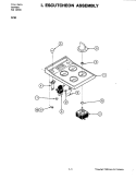 ESCUTCHEON ASSEMBLY Diagram and Parts List for C238  Jenn-Air Cooktop
