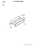 ACCESS PANEL Diagram and Parts List for S166  Jenn-Air Range