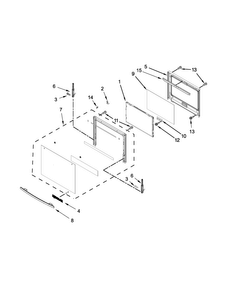 Oven Door Parts Diagram and Parts List for JMW2427DS00  Jenn-Air Microwave