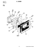 DOOR Diagram and Parts List for S166  Jenn-Air Range