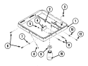 BURNER BOX Diagram and Parts List for C101  Jenn-Air Cooktop