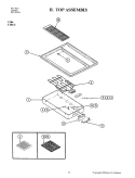 TOP ASSEMBLY Diagram and Parts List for C106  Jenn-Air Cooktop