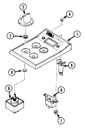 CONTROL PANEL Diagram and Parts List for C221  Jenn-Air Cooktop