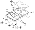 Part Location Diagram of 712057 Whirlpool BOX, BURNER