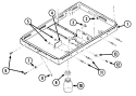 BURNER BOX Diagram and Parts List for C221  Jenn-Air Cooktop