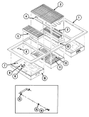 MAIN TOP Diagram and Parts List for C301  Jenn-Air Cooktop
