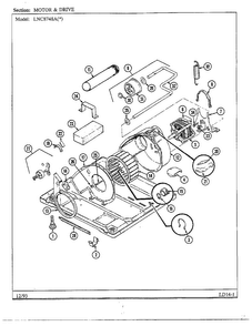 Motor And Drive Diagram and Parts List for 8748A  Norge Dryer