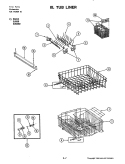 TRACK & RACK ASSEMBLY Diagram and Parts List for DU588  Jenn-Air Dishwasher