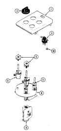 CONTROL ASSEMBLY Diagram and Parts List for CG206L  Jenn-Air Cooktop