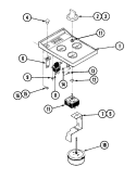CONTROL PANEL Diagram and Parts List for 22001  Jenn-Air Cooktop