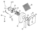 BLOWER MOTOR ASSEMBLY Diagram and Parts List for 22001  Jenn-Air Cooktop