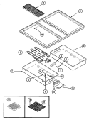 TOP ASSEMBLY Diagram and Parts List for 22113  Jenn-Air Cooktop