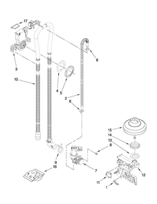 Fill, Drain And Overfill Parts Diagram and Parts List for MDB8949SAB1  Maytag Dishwasher