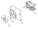 BLOWER ASSEMBLY Diagram and Parts List for 22115  Jenn-Air Cooktop