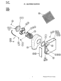 BLOWER PLENUM Diagram and Parts List for CG200B  Jenn-Air Cooktop