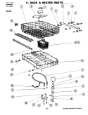 RACK ASSEMBLY Diagram and Parts List for DU440-C  Jenn-Air Dishwasher