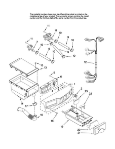 Console And Dispenser Parts Diagram and Parts List for NFW7200TW11  Amana Washer