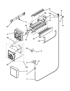 Icemaker Parts Diagram and Parts List for M1TXEGMYS00  Maytag Refrigerator