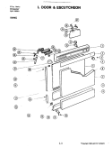 DOOR ASSEMBLY Diagram and Parts List for DU486-C  Jenn-Air Dishwasher