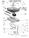 RACK ASSEMBLY Diagram and Parts List for DU486-C  Jenn-Air Dishwasher