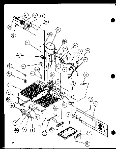 Machine Compartment - Pansonic Compressor Diagram and Parts List for SZ25MP2W-P1154904WW  Amana Refrigerator