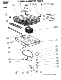 RACK ASSEMBLY Diagram and Parts List for DU498-C  Jenn-Air Dishwasher