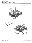 RACK Diagram and Parts List for DU466W-25  Jenn-Air Dishwasher