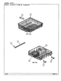 RACK Diagram and Parts List for DU466W-48  Jenn-Air Dishwasher