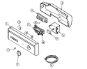 Part Location Diagram of 99001090 Whirlpool HANDLE, LATCH (ALM)