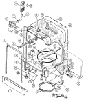 TUB Diagram and Parts List for DW860A  Jenn-Air Dishwasher