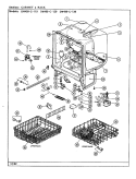 RACK ASSEMBLY Diagram and Parts List for DW499C119  Jenn-Air Dishwasher