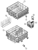 RACKS (DW760S) Diagram and Parts List for DW760S  Jenn-Air Dishwasher