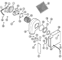 BLOWER ASSEMBLY - PLENUM Diagram and Parts List for CVG4280S  Jenn-Air Cooktop