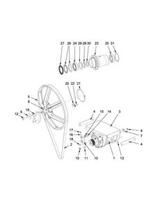 Drive Parts Diagram and Parts List for MXS65PNATS  Maytag Washer