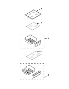 Refrigerator Shelf Parts Diagram and Parts List for JS42PPDUDB20  Jenn-Air Refrigerator