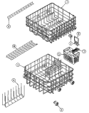 RACKS Diagram and Parts List for DW860UQB  Jenn-Air Dishwasher