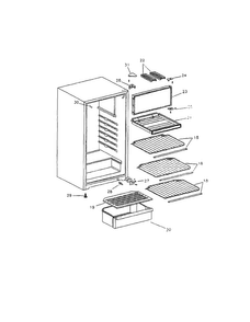 Shelves/tray/pan Diagram and Parts List for CRS90A3  Crosley Refrigerator
